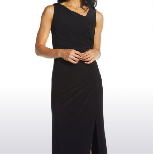 Adrianna Papell Black Backless Dress with Lace Detail - Picture 2 of 7